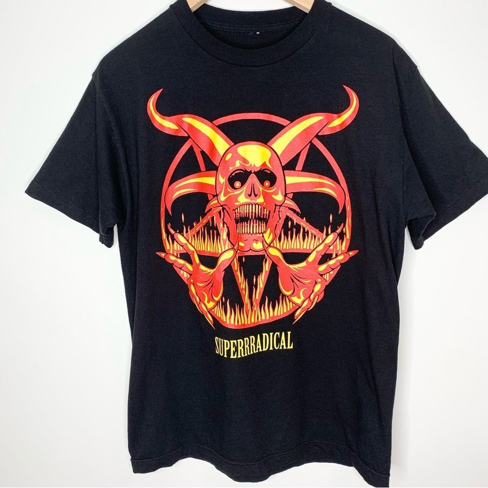 Superradical Satan Short Sleeve Tee Shirt Medium
